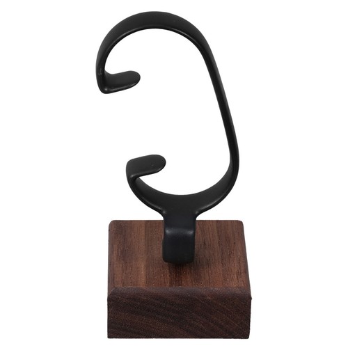Black walnut wood watch - black,