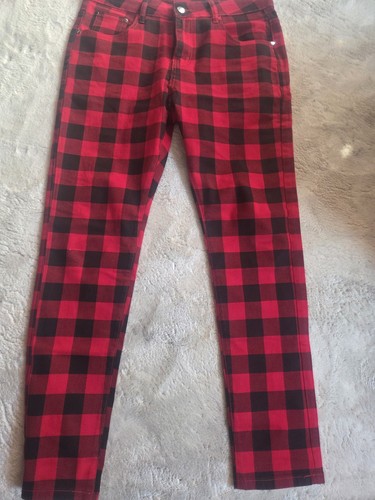 Brand new punk style jeans - punk, red
