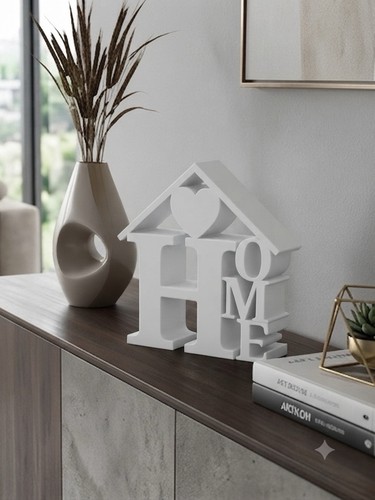 White home house letters - white,