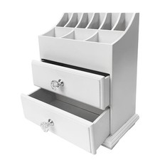 White Wood Cosmetics Organizer