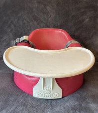 Bumbo Pink Baby Floor Seat Chair & Feeding / Activity Tray / Straps Harness