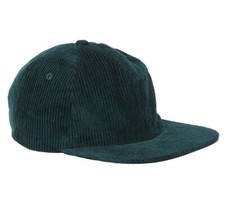 Mens Womens 100% Cotton Corduroy Green Adjustable Baseball Cap Peak Sport Summer