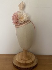 Blush Pink & Cream Pillbox Hat