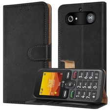 For DORO Leva E10 / Leva L10 Case Leather Wallet Magnetic Flip Stand Phone Cover
