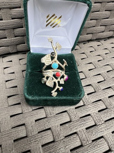 Sterling silver multi semi - silver,
