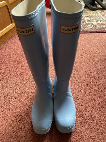 Hunter boots blue - size, 5