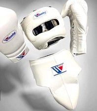 Winning Boxing Kit Gloves, Headgear, Groin Guard Training Sparring Set All Sizes