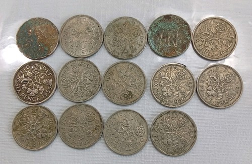 Great britain sixpence coins - great,