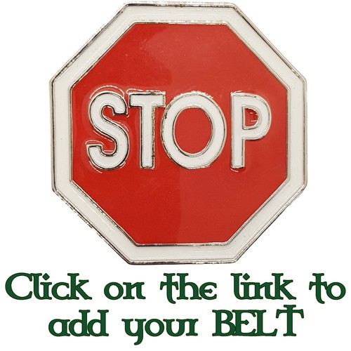 Stop sign novelty belt buckle - novelty,