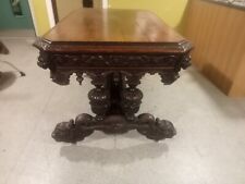 Stunning Hand Carved Oak Antique Black Forest Bavarian Breakfast Table c1880