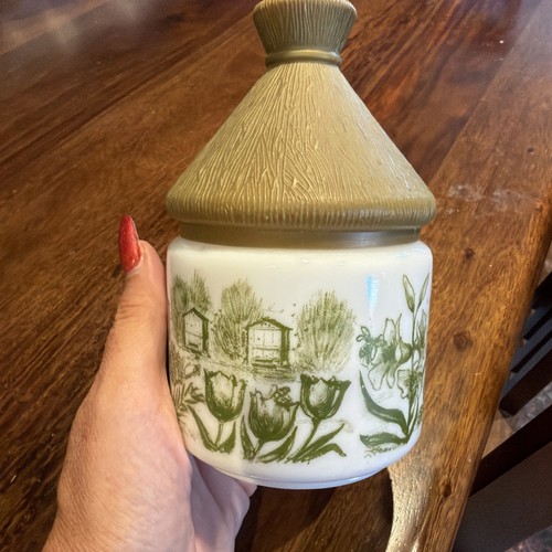 Vintage milk glass shaws pure - shaws,