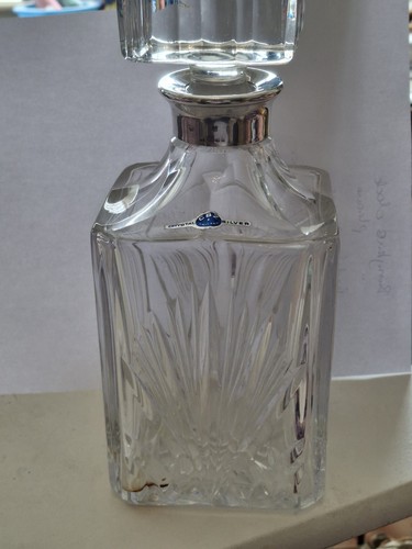 Vintage crystal decanter with - crystal,
