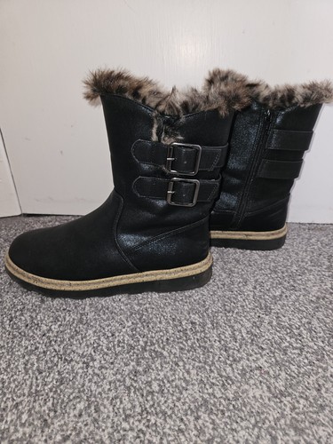 Girls black leopard - girls, lined