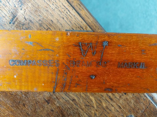 Antique compass beam dated - antique,
