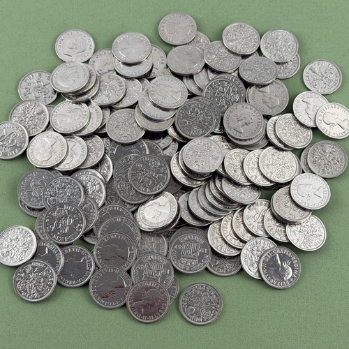 150 lucky sixpences clean - sixpences,