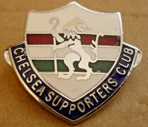 Vintage enamel badge chelsea - badge,