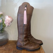 Fairfax & Favor Oak  Tan explorers original 1st leather Boots 5 38 Sporting Fit