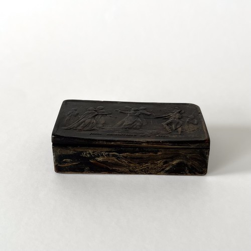 19th century carved horn snuff - horn,