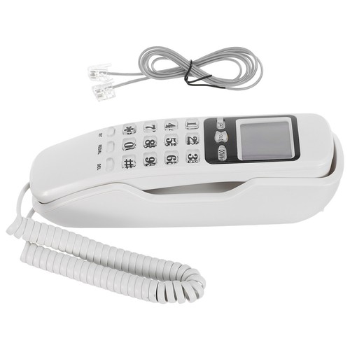 Corded landline phone white - corded,