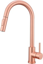 GULICA Red Copper Kitchen Tap, Single Handle, 2 Water Mode 360 Degree Swivel Pre