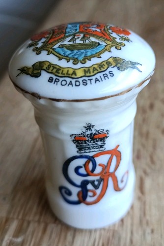 Vintage crested china pillar - vintage,