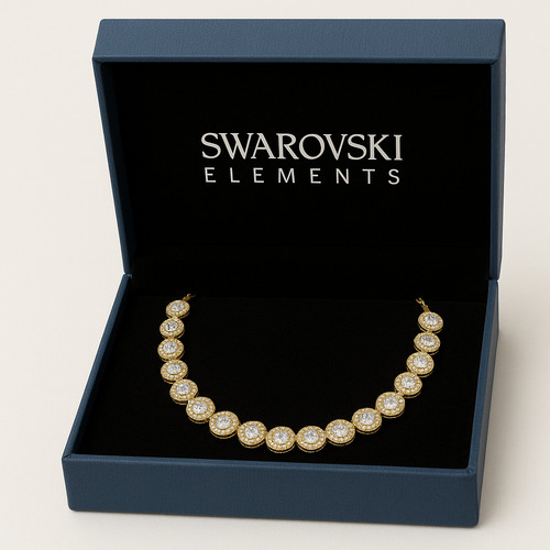 Gold plated swarovski crystal - swarovski,