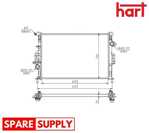 Radiator engine cooling for - engine,