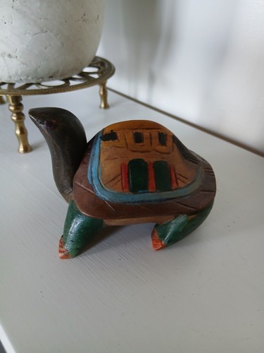Vintage handpainted wood - vintage,