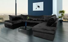 U SHAPE SOFA SALE , Brand New black PLUSH velvet Corner Sofa Good quality 
