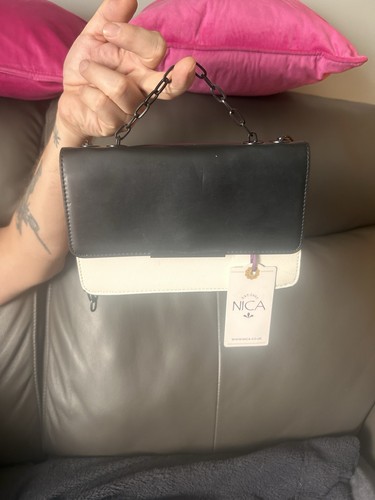 Nica leather shoulder bag blue - shoulder,