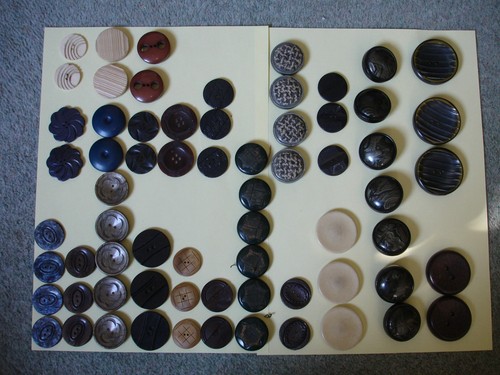 Job lot large vintage buttons - lot,