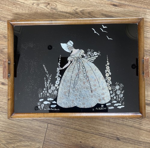 Vtg reverse painting tinsel - vtg,