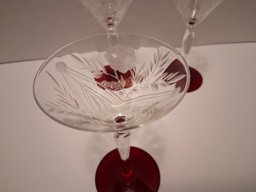 Art deco period stemware - art,