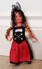 Vintage 1960's Swiss Doll in Traditional outfit 15cm