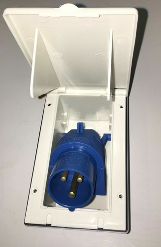 Mains supply inlet white - mains,