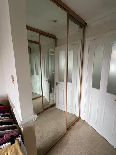 Sliding mirrored wardrobe - mirrored,