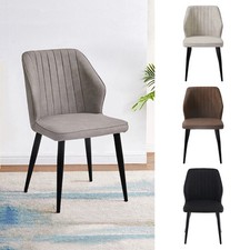 2x Faux Leather Dining Chairs