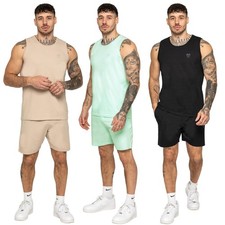 Mens vest shorts set gym - shorts,