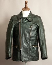 Vintage 1940s Horsehide Leather Motorcycle Jacket Dispatch Rider