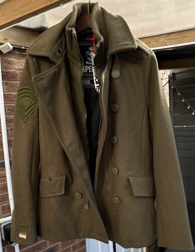 Superdry wool peacoat - peacoat, jacket