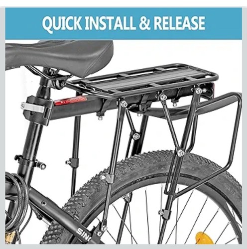 Rear bike rack 100kg capacity - rear,