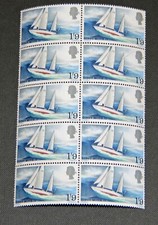 GB QEII 1967 Gipsy Moth IV  1/9 block of 10 stamps SG751 MNH