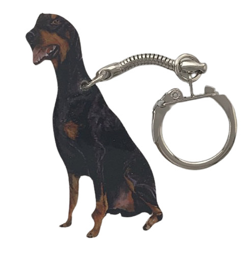 Doberman keyring dobermans - doberman,