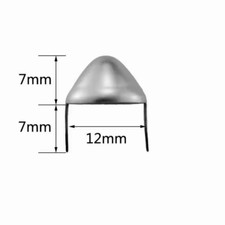 CONICAL STUDS 12 mm silver UK