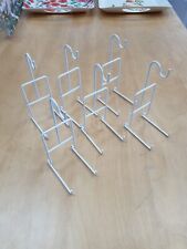 JES: Hanging Cup & Saucer Stand White, Nylon Coated, Made in England SET OF 6