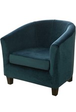 Dark Green Blue Tub Chair