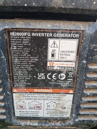 Impax 2800w petrol generator - impax,