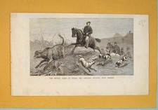 Original Old Antique Print