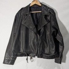 Ladies Black Faux Leather Yours Jacket size 20 BNWT