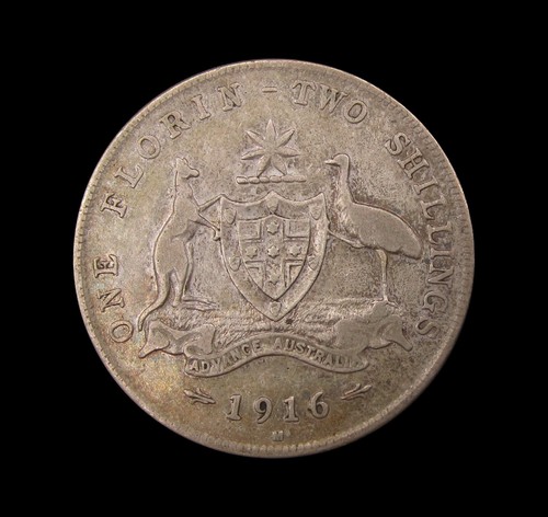 Australia george 1916 silver - australia,